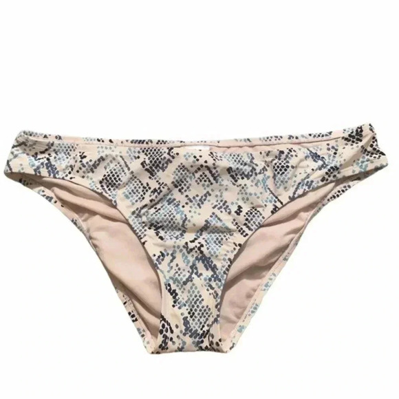 Kona Sol Light Pink Snake Print Bikini Bottom - Picture 1 of 7
